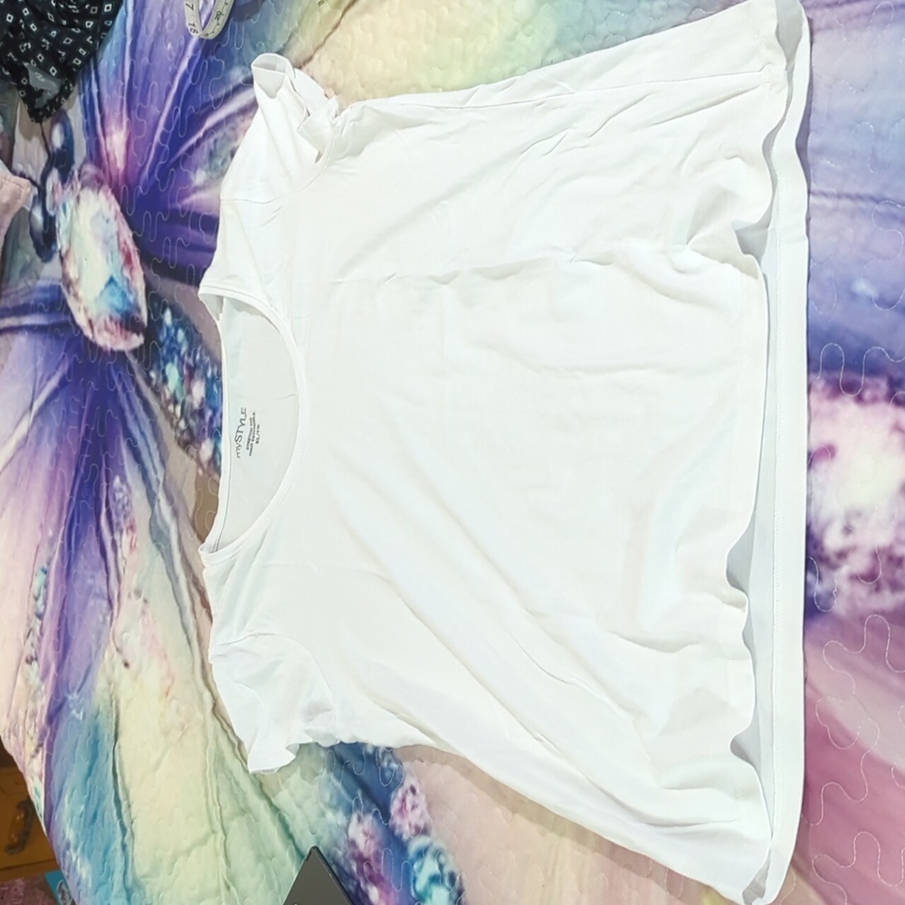 Size XL My Style White Short Sleeve T-Shirt - Picture 7 of 13